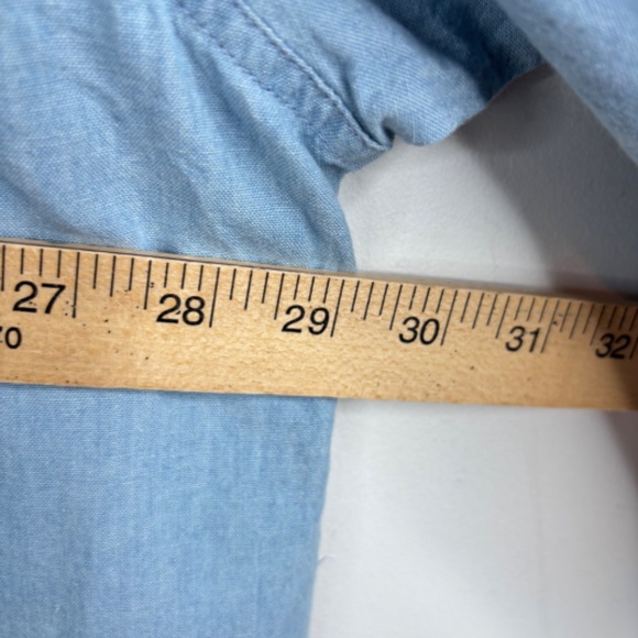 VTG NWT Embroidered Christmas Denim Button Down 3X Snowman Holiday 90s Snowflake - Picture 7 of 8